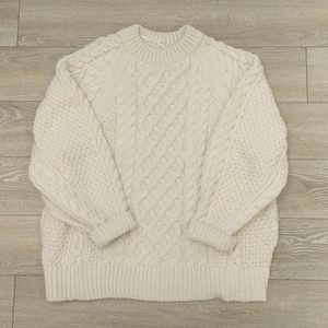 Oversized chunky cable knit sweater